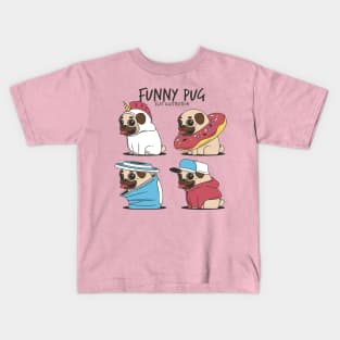 Funny pug Kids T-Shirt